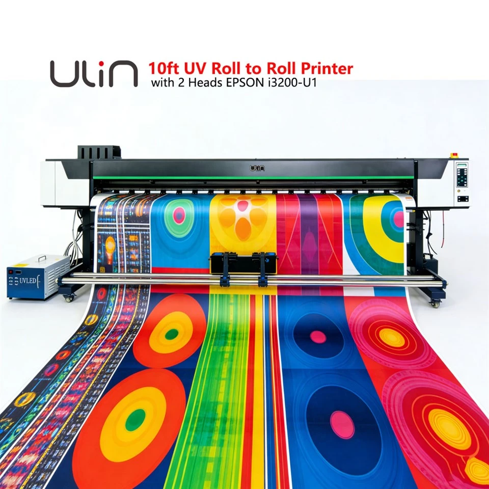10ft UV Roll To Roll Printer With 2Heads EPSON I3200-U1