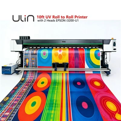 10ft UV Roll To Roll Printer With 2Heads EPSON I3200-U1